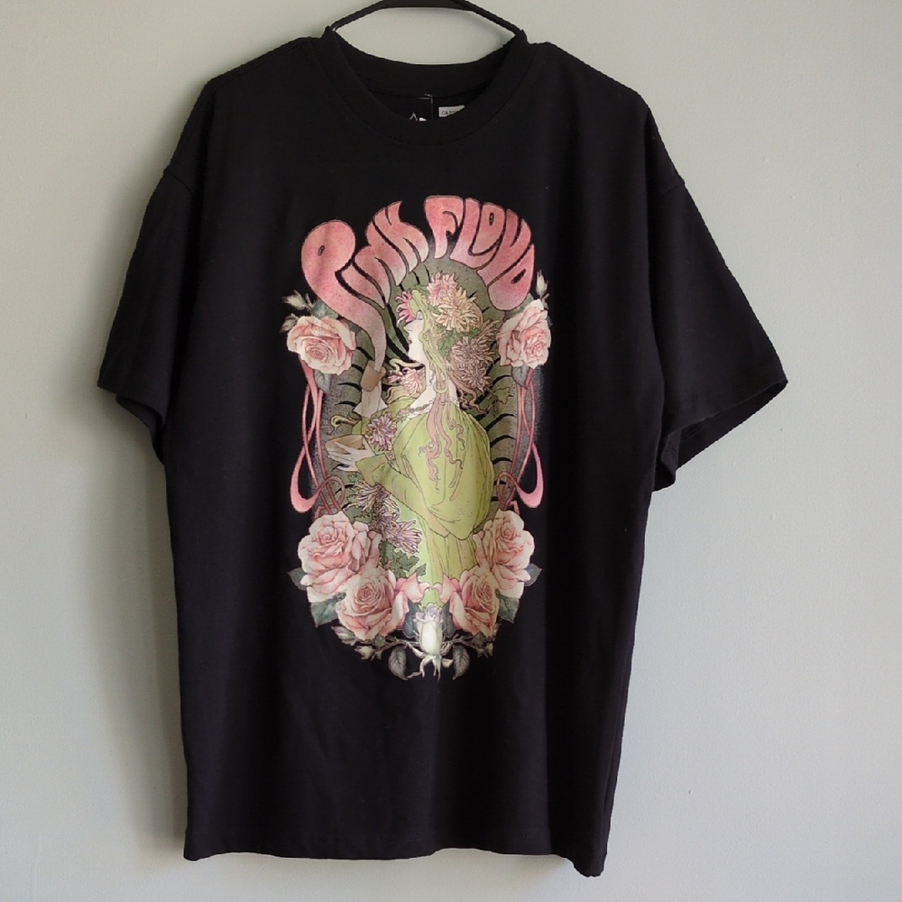 Pink Floyd Black and Pink Graphic Tee